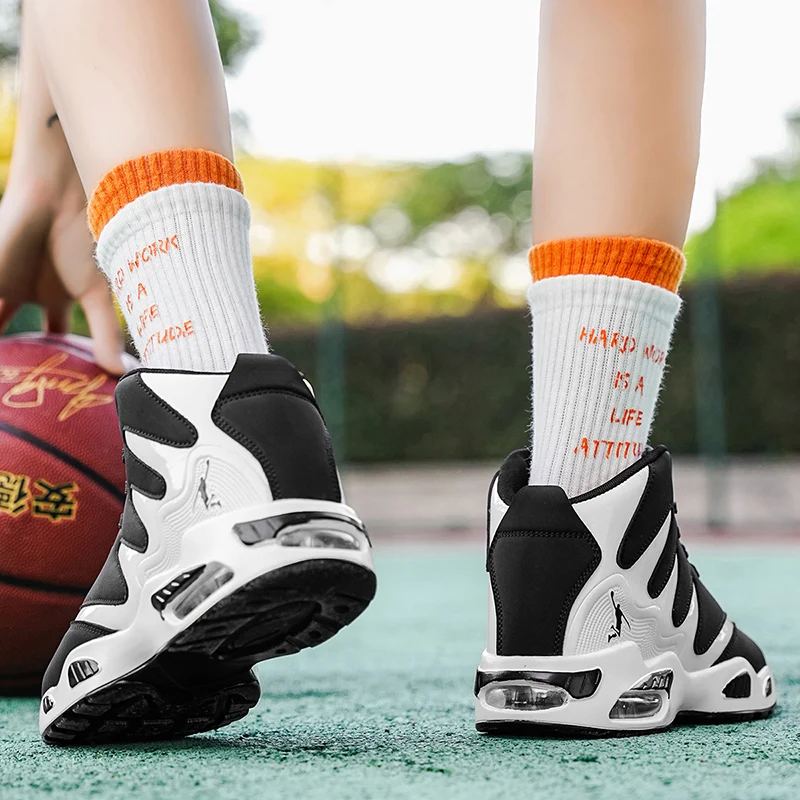 Men’s Breathable Lightweight High-Top Basketball Shoes – Non-Slip Rubber Sole, Geometric Pattern Design, Suitable for Running, Training, and Casual Wear – Stylish Sneakers for All Seasons – Perfect Gift for Him, Durable Basketball Gear, Athletic Shoes