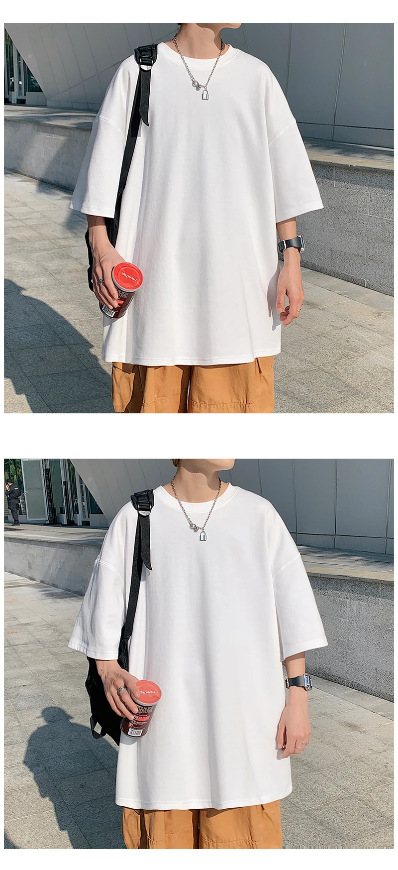 Oversized Summer Short Sleeve Men’s T Shirt New Fashion Solid Loose O-Neck T Shirts Mens Cotton Hip Hop Streetwear Top Tees 5XL