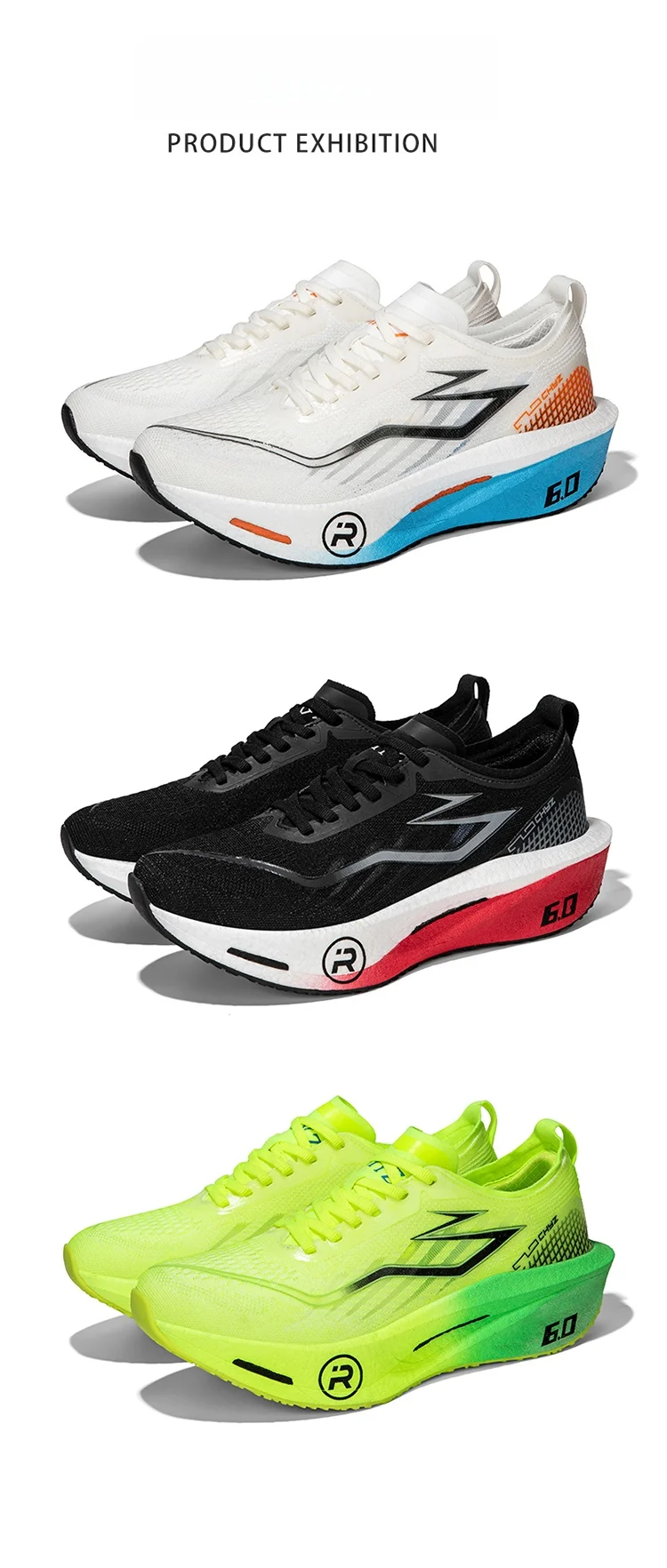 2025 Men’s Sports Shoes Carbon Board 6.0 Racing Marathon Stable Rebound Wear-resistant Men’s Running Shoes Training Jogging Shoe