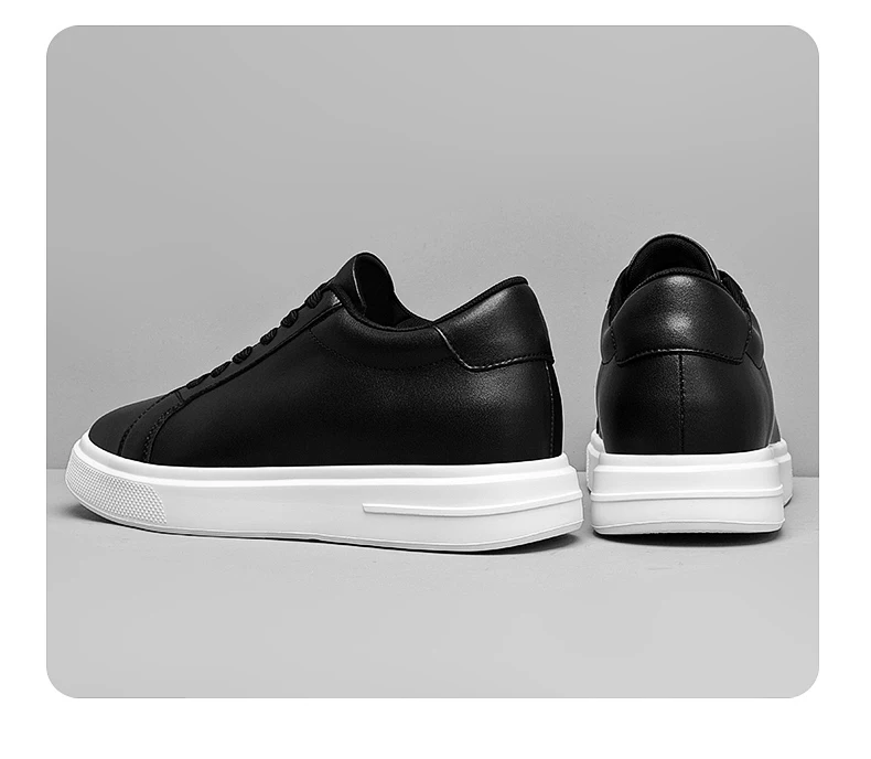 New Men’s Sneakers Elevator Shoes Heightening Height Increase Insole 6-10CM High Heels Shoes Leather Sport Shoes Men Shoes