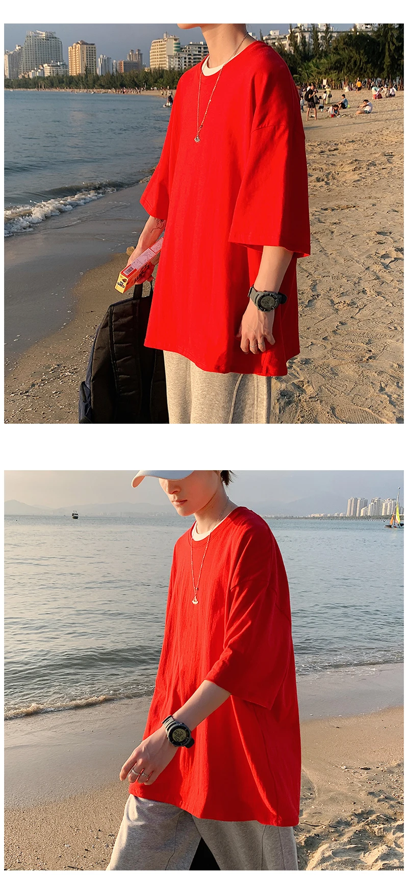 Oversized Summer Short Sleeve Men’s T Shirt New Fashion Solid Loose O-Neck T Shirts Mens Cotton Hip Hop Streetwear Top Tees 5XL
