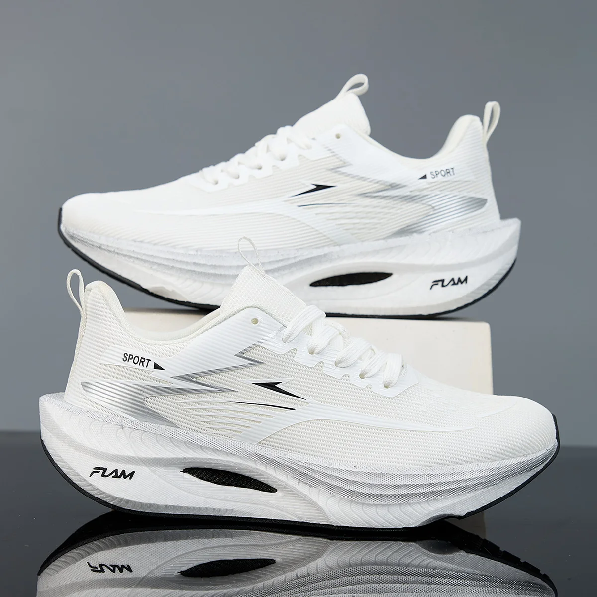 Men Sports Running Shoes Casual Marathon Breathable Lightweight Women’s Comfortable Athletic Nonskid Walking Sneakers Outdoors