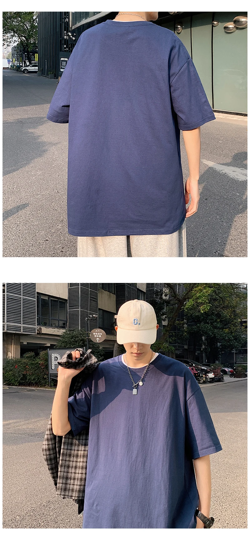 Oversized Summer Short Sleeve Men’s T Shirt New Fashion Solid Loose O-Neck T Shirts Mens Cotton Hip Hop Streetwear Top Tees 5XL