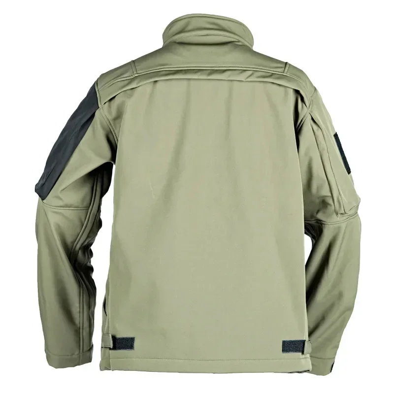 Tactical Shark Men’s Soft Shell Jacket Fleece Lined Waterproof Warm Outdoor Combat Coat with Multiple Pockets Windbreaker
