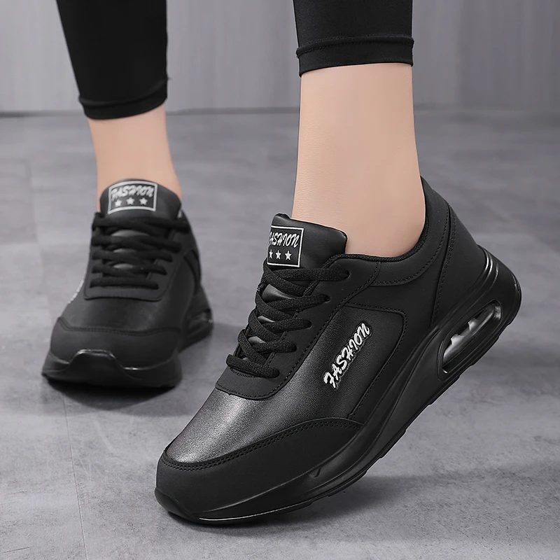 Women Air Cushion Shock Absorption Running Shoes Breathable Anti-slip Lightweight Outdoor Gym Fitness Casual Daily Wear Sneakers