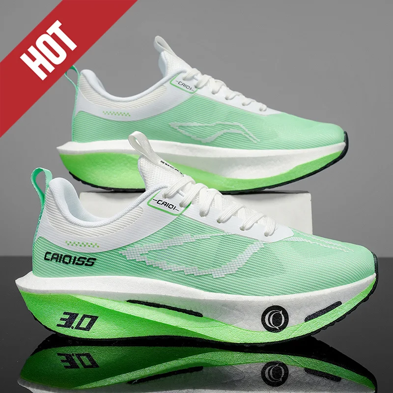 Running Shoes Carbon Board Speciality Marathon Men Sports Breathable Lightweight Women’s Comfortable Athletic Nonskid Sneakers