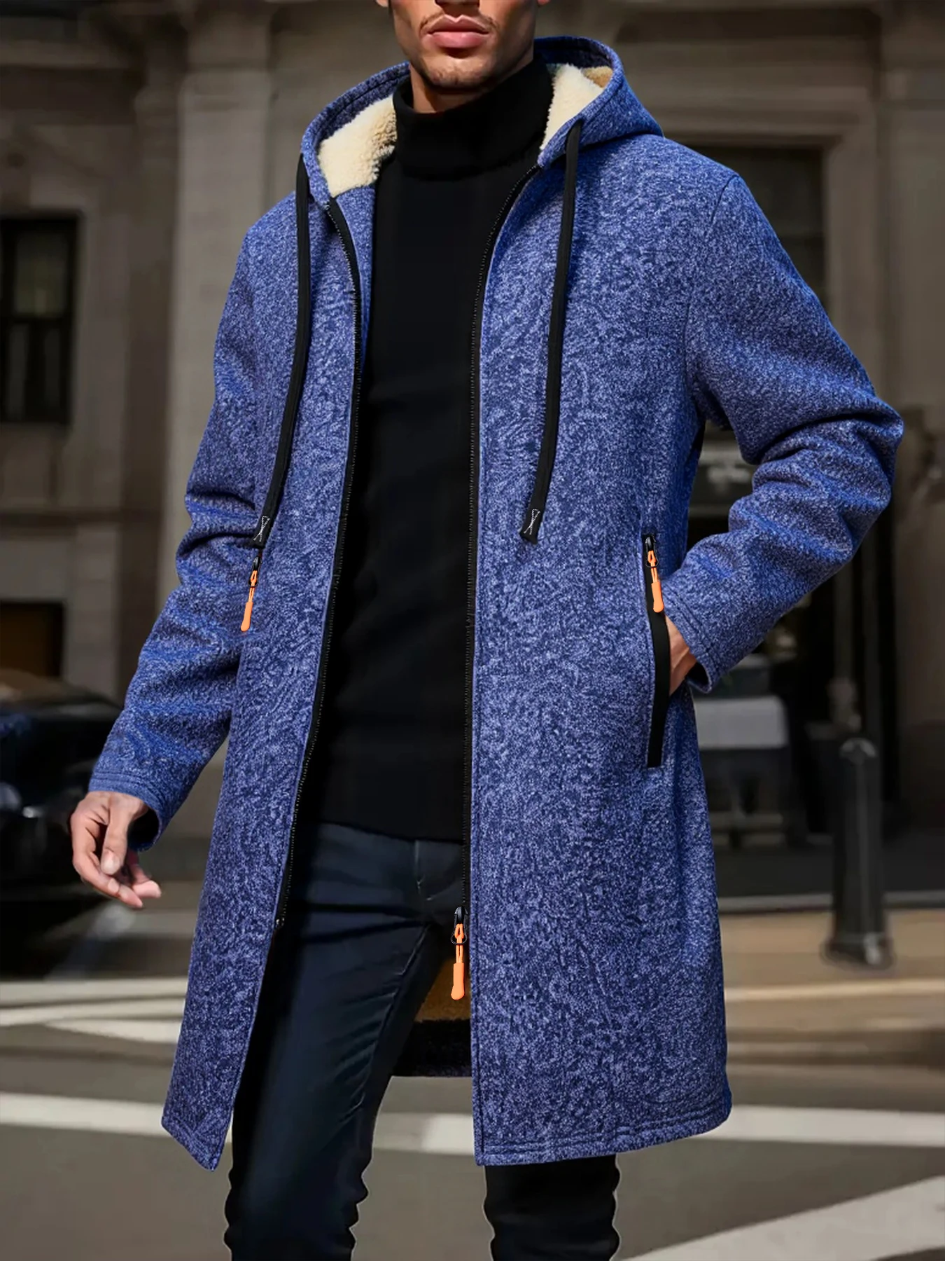 Winter Men’s Thickened Jacket Hoodies Long Sleeve Sweatshirts Outdoor Warm Zipper Cardigan Streetwear Mens Oversize Jacket Coat