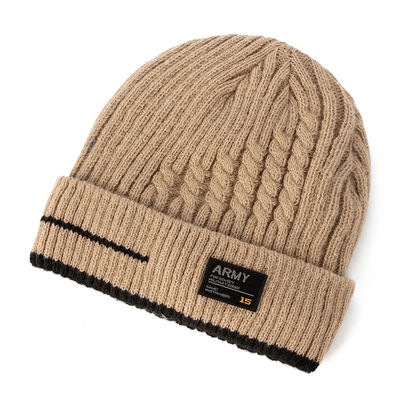 Unisex Winter Beanie Hat for Men Knitted Hat Cycling Caps Beanie Women Thick Bonnet Hats Skullies Warm Sports Hats