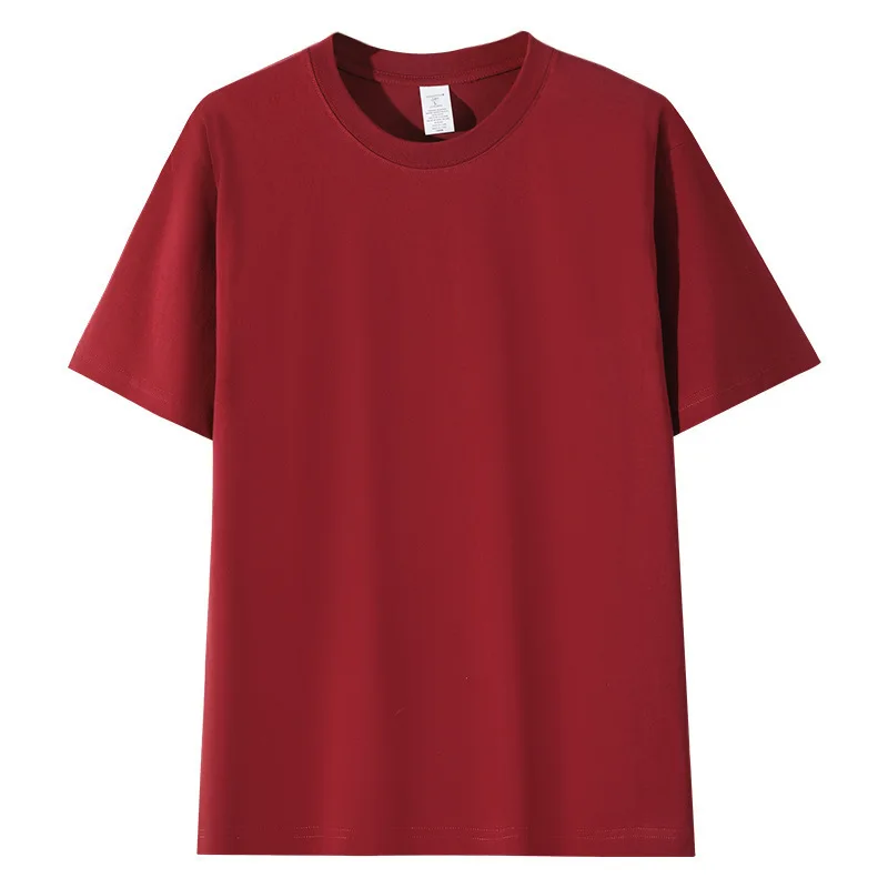 1pcs 230g Pure Cotton T-Shirt Summer Short Sleeve Tees Comfort Fashion Solid Couple’s Tops Boys Girls Casual Round Neck T Shirts