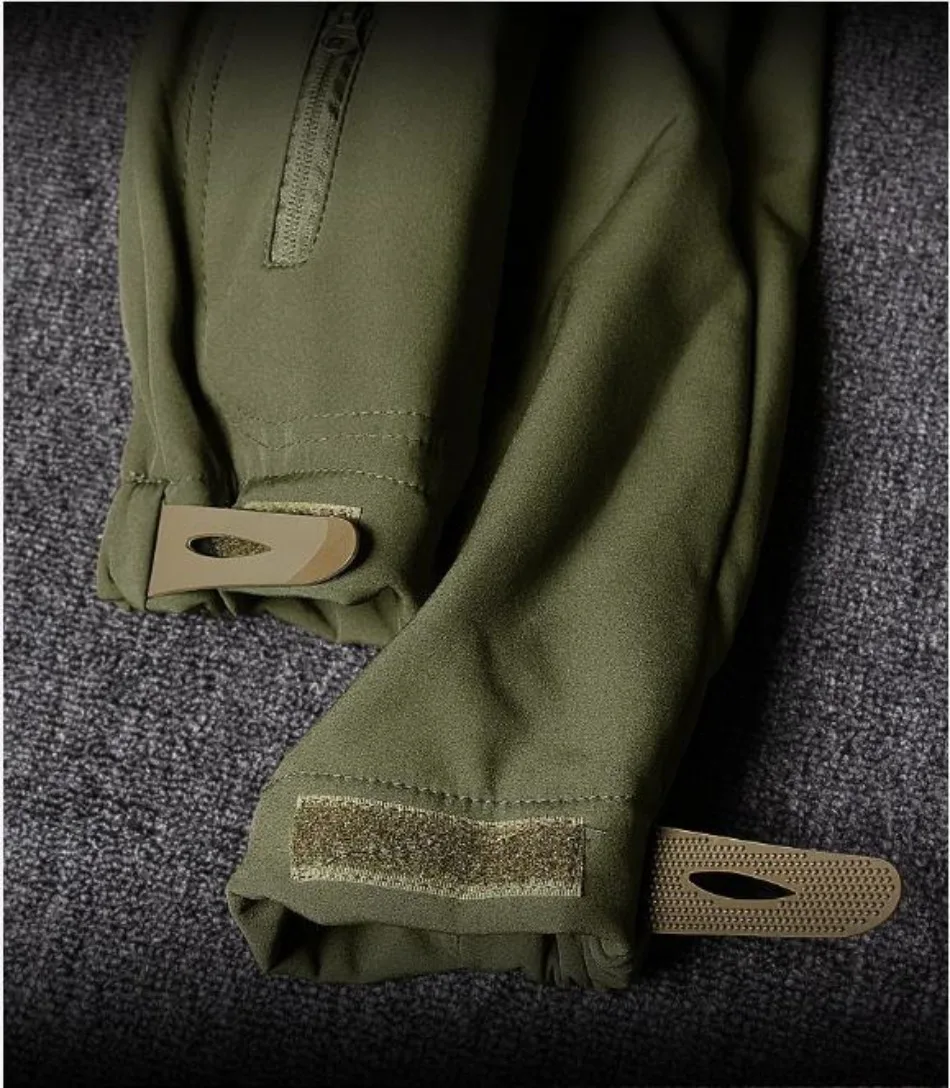 Thicken Warm Set Mens Winter Multi Pocket Hooded Tactical Jacket+Waterproof X7 Combat Pant 2-piece Outdoor Windbreak Train Suit