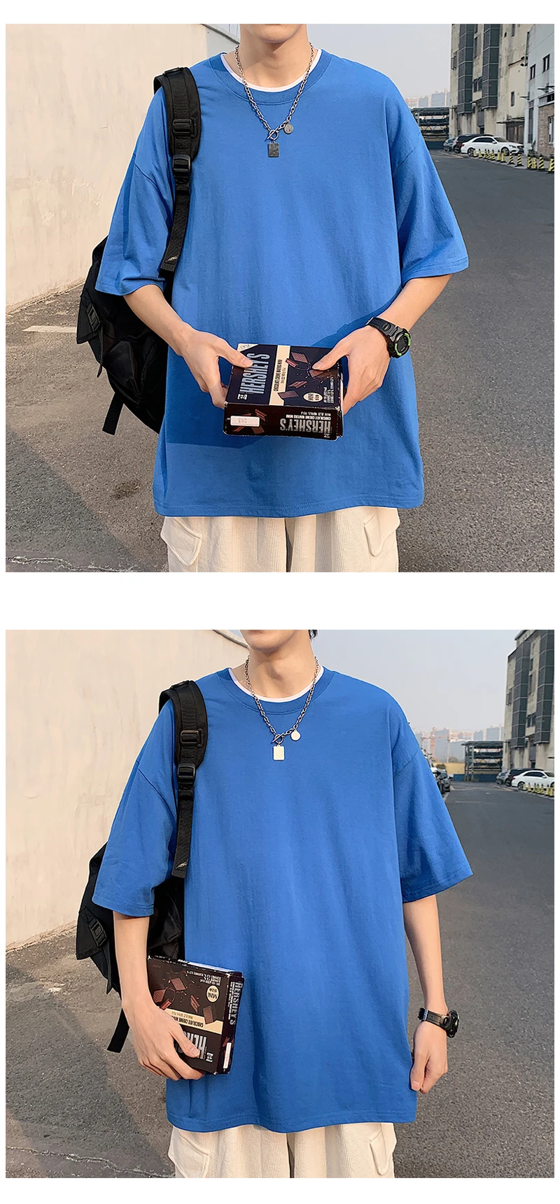 Oversized Summer Short Sleeve Men’s T Shirt New Fashion Solid Loose O-Neck T Shirts Mens Cotton Hip Hop Streetwear Top Tees 5XL