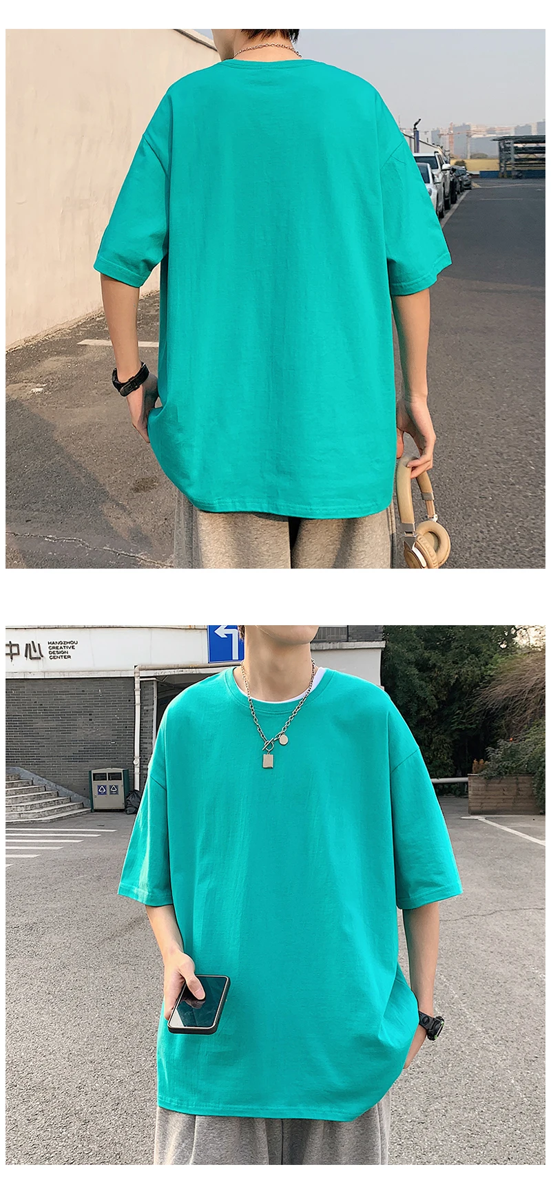 Oversized Summer Short Sleeve Men’s T Shirt New Fashion Solid Loose O-Neck T Shirts Mens Cotton Hip Hop Streetwear Top Tees 5XL