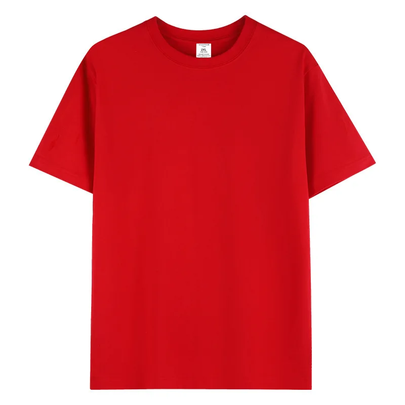 1pcs 230g Pure Cotton T-Shirt Summer Short Sleeve Tees Comfort Fashion Solid Couple’s Tops Boys Girls Casual Round Neck T Shirts