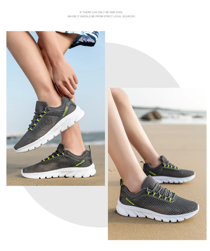 Summer Couple Style Hollow Mesh Sneakers Lightweight Breathable Outdoor Walking Shoes Pink Accent Comfortable Casual Footwear