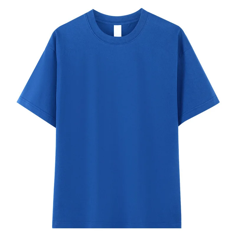 1pcs 230g Pure Cotton T-Shirt Summer Short Sleeve Tees Comfort Fashion Solid Couple’s Tops Boys Girls Casual Round Neck T Shirts