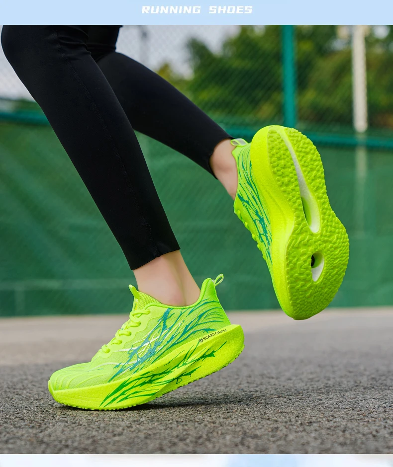 Marathon Running Shoes Men Carbon Board Speciality Sports Breathable Lightweight Women’s Comfortable Athletic Nonskid Sneakers