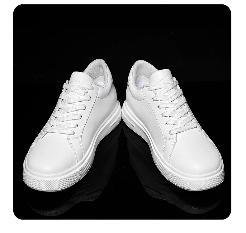 New Men’s Sneakers Elevator Shoes Heightening Height Increase Insole 6-10CM High Heels Shoes Leather Sport Shoes Men Shoes