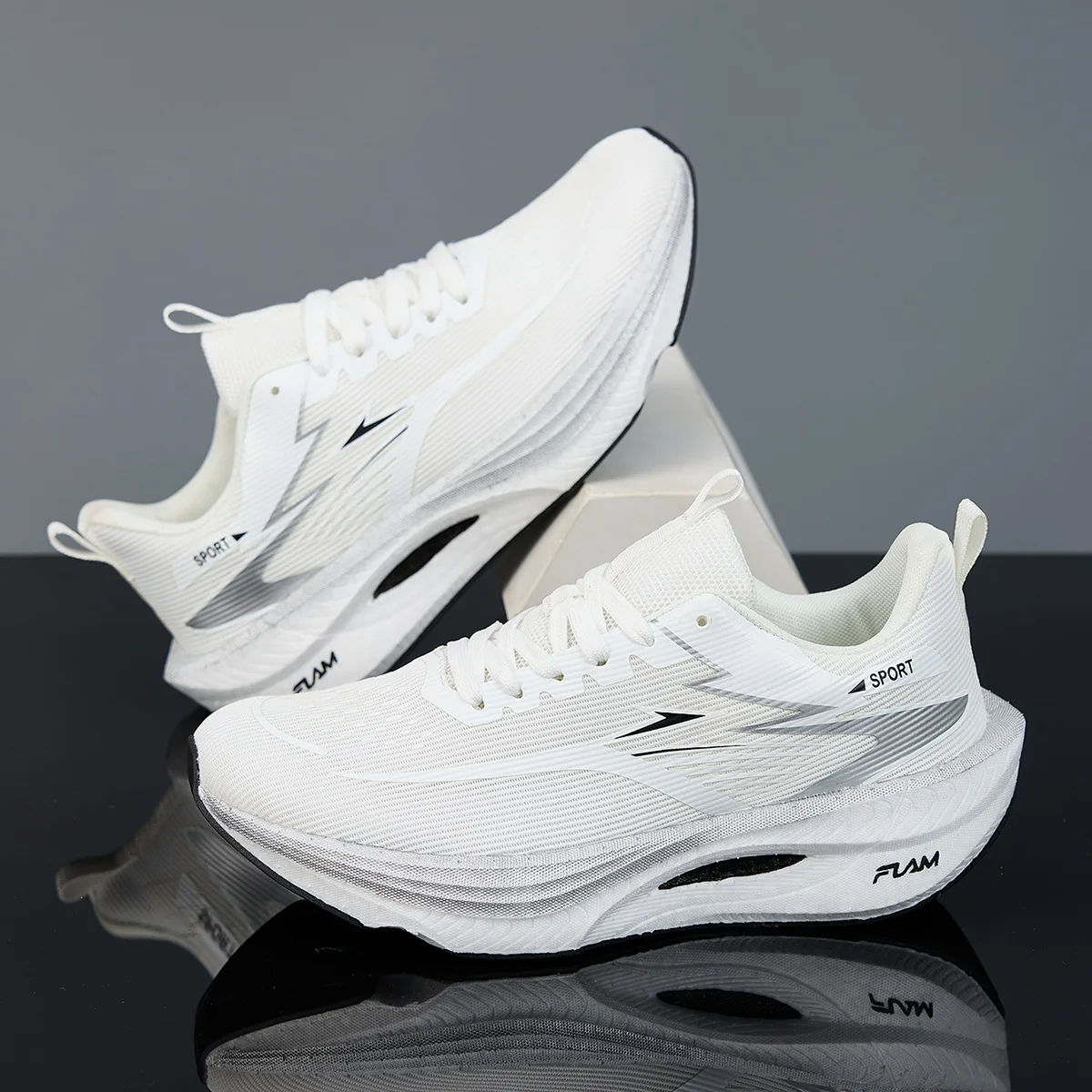 Men Sports Running Shoes Casual Marathon Breathable Lightweight Women’s Comfortable Athletic Nonskid Walking Sneakers Outdoors