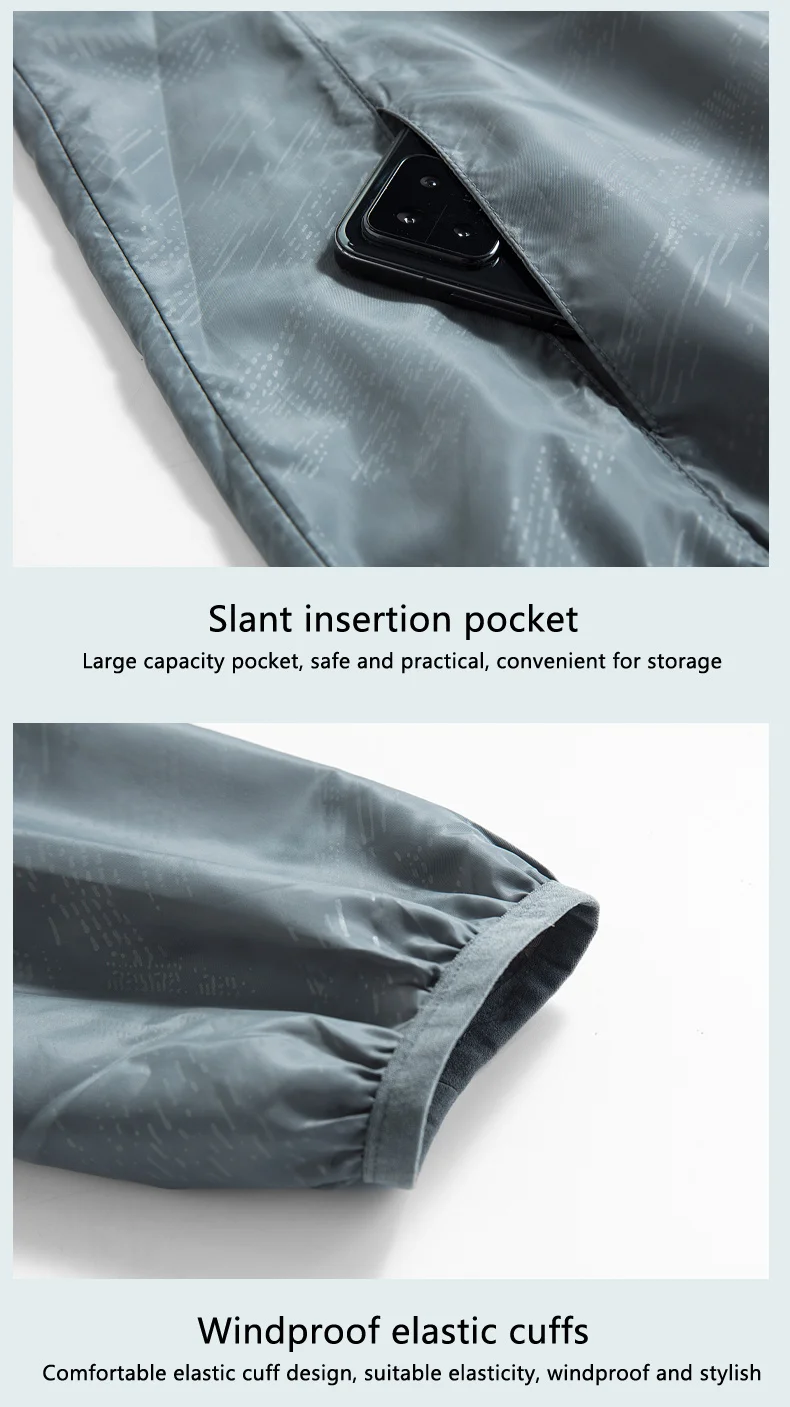 JNLN Men Women Waterproof Hiking Jacket Quick Dry Sun Protection Windbreaker Unisex Camping Climbing Outdoor Sports Rain Coat