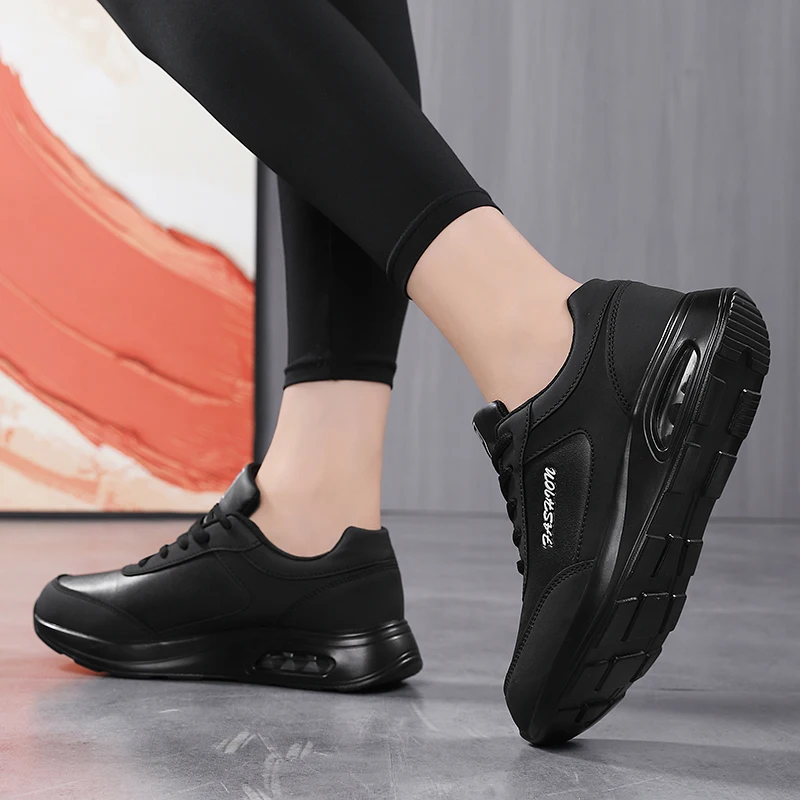 Women Air Cushion Shock Absorption Running Shoes Breathable Anti-slip Lightweight Outdoor Gym Fitness Casual Daily Wear Sneakers