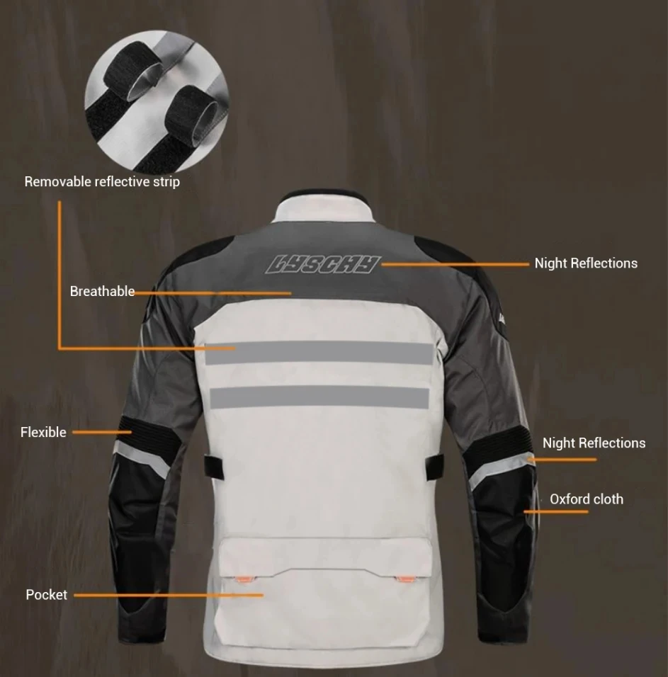 Motorcycle Jacket Off-Road Race Cycling Jerseys Winter Warm Coat Motorcycle Outdoor Travel Sports Jacket Cycling Equipment
