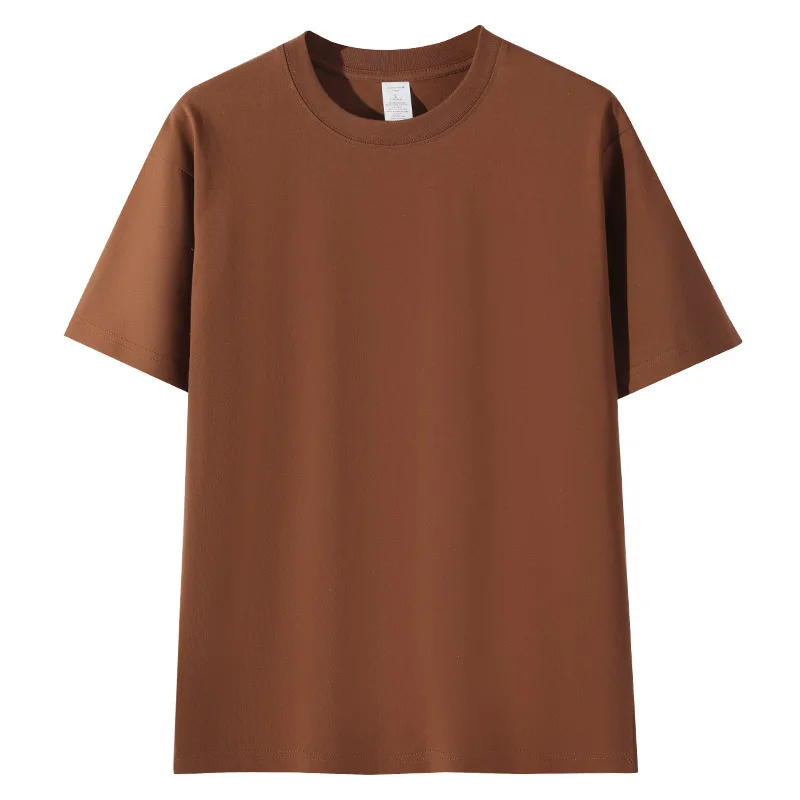 1pcs 230g Pure Cotton T-Shirt Summer Short Sleeve Tees Comfort Fashion Solid Couple’s Tops Boys Girls Casual Round Neck T Shirts