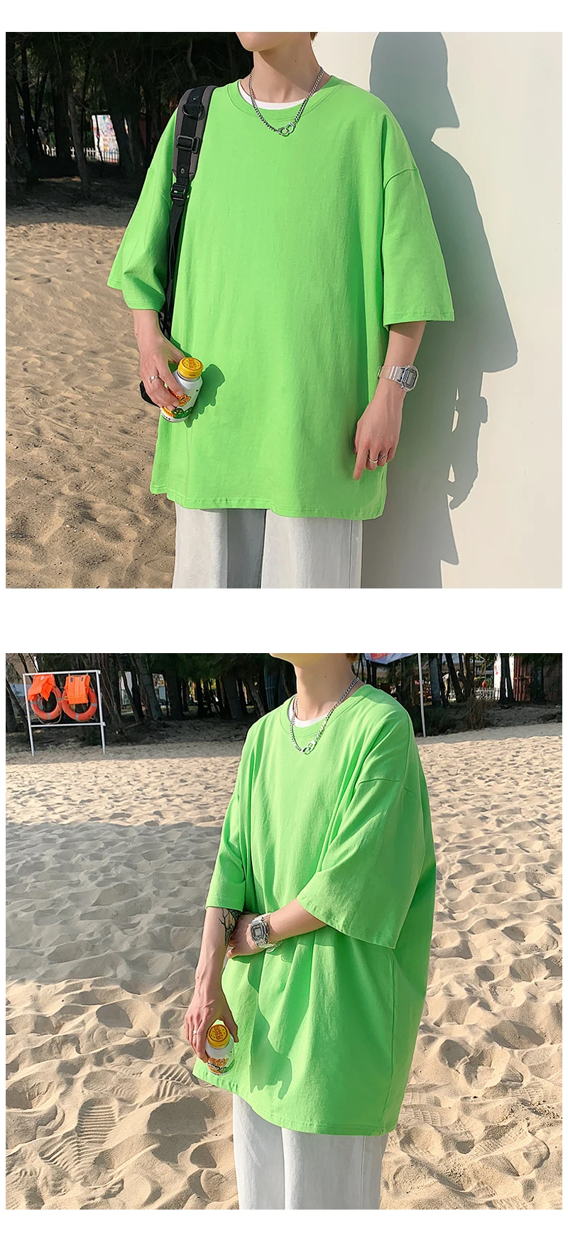 Oversized Summer Short Sleeve Men’s T Shirt New Fashion Solid Loose O-Neck T Shirts Mens Cotton Hip Hop Streetwear Top Tees 5XL