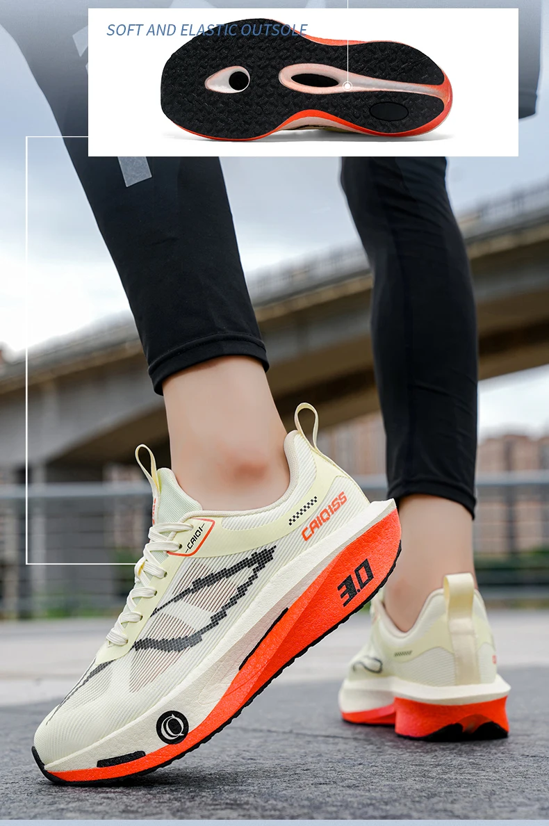 Running Shoes Carbon Board Speciality Marathon Men Sports Breathable Lightweight Women’s Comfortable Athletic Nonskid Sneakers