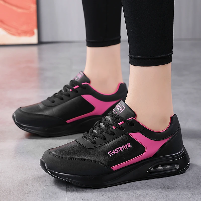 Women Air Cushion Shock Absorption Running Shoes Breathable Anti-slip Lightweight Outdoor Gym Fitness Casual Daily Wear Sneakers
