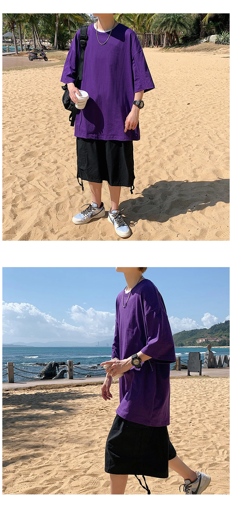 Oversized Summer Short Sleeve Men’s T Shirt New Fashion Solid Loose O-Neck T Shirts Mens Cotton Hip Hop Streetwear Top Tees 5XL