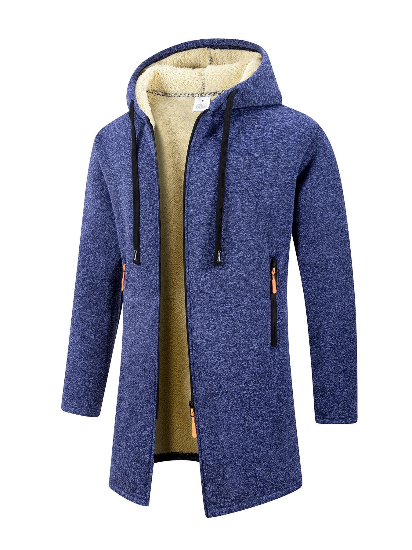 Winter Men’s Thickened Jacket Hoodies Long Sleeve Sweatshirts Outdoor Warm Zipper Cardigan Streetwear Mens Oversize Jacket Coat