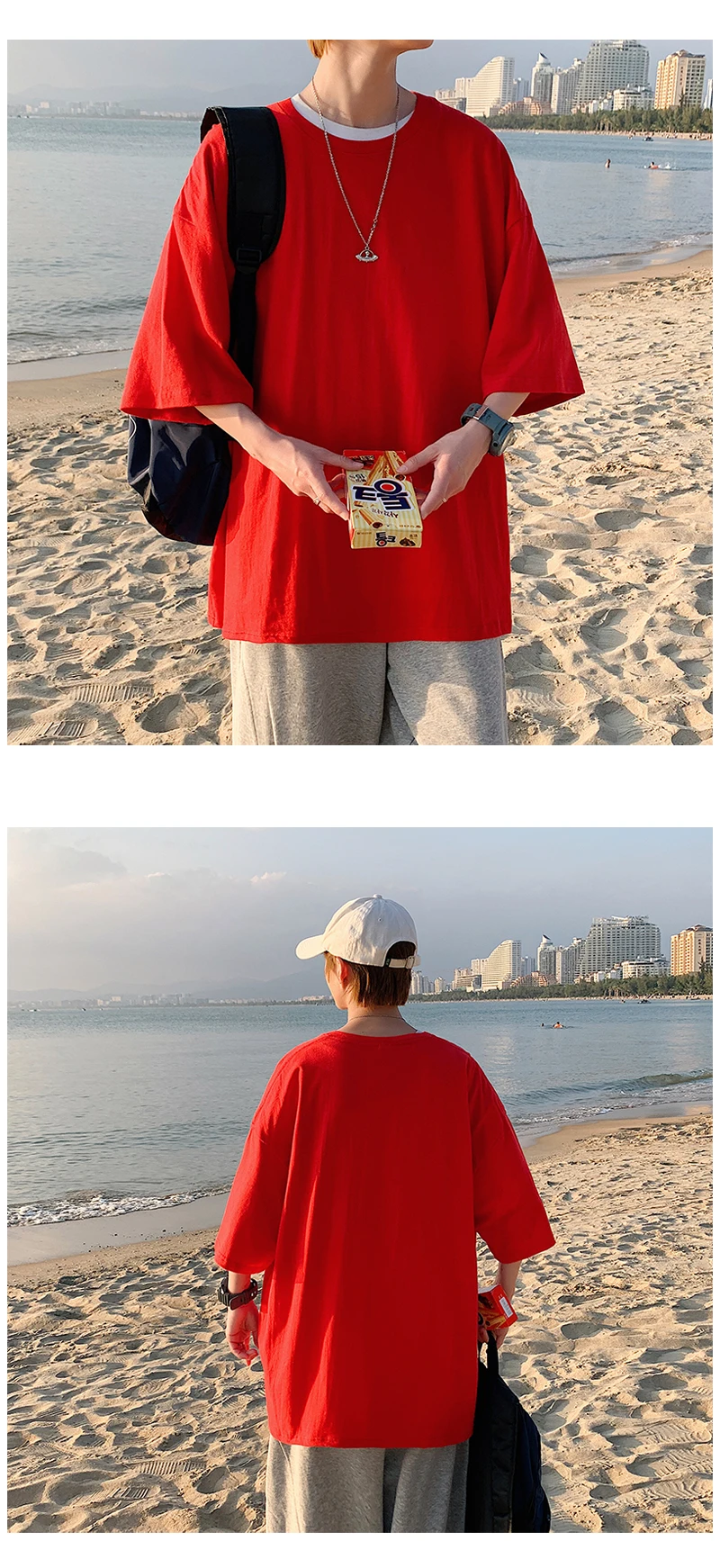 Oversized Summer Short Sleeve Men’s T Shirt New Fashion Solid Loose O-Neck T Shirts Mens Cotton Hip Hop Streetwear Top Tees 5XL