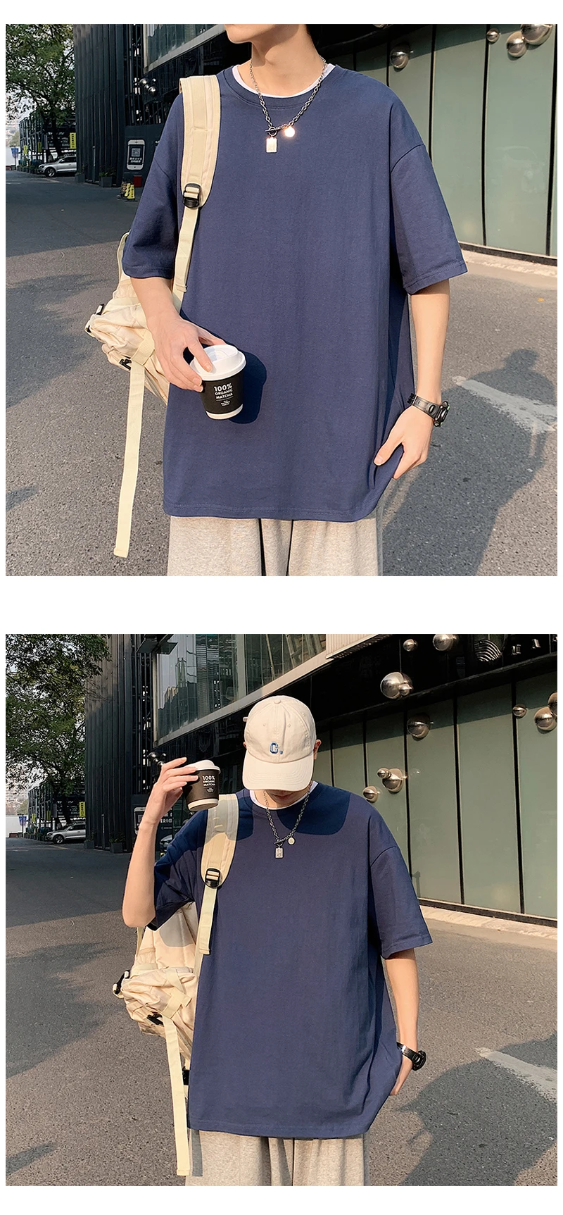 Oversized Summer Short Sleeve Men’s T Shirt New Fashion Solid Loose O-Neck T Shirts Mens Cotton Hip Hop Streetwear Top Tees 5XL