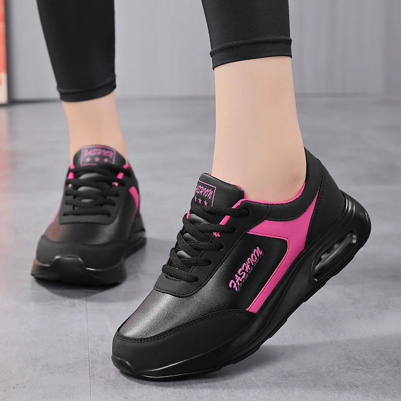 Women Air Cushion Shock Absorption Running Shoes Breathable Anti-slip Lightweight Outdoor Gym Fitness Casual Daily Wear Sneakers