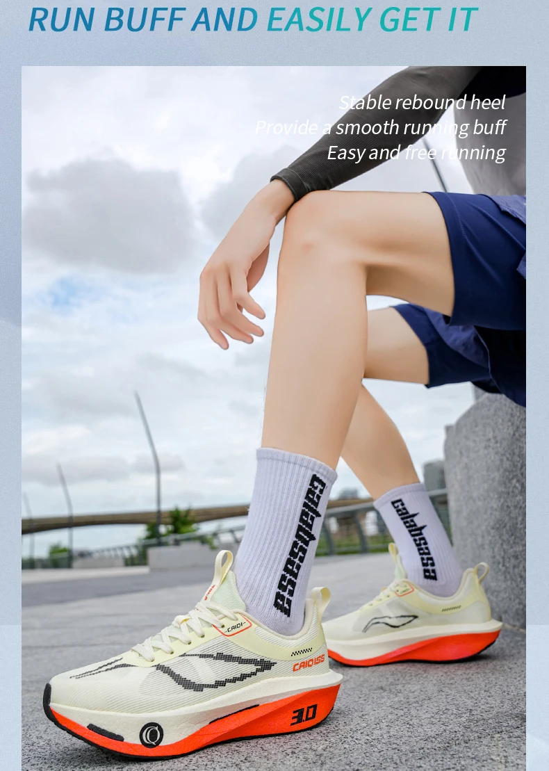 Running Shoes Carbon Board Speciality Marathon Men Sports Breathable Lightweight Women’s Comfortable Athletic Nonskid Sneakers