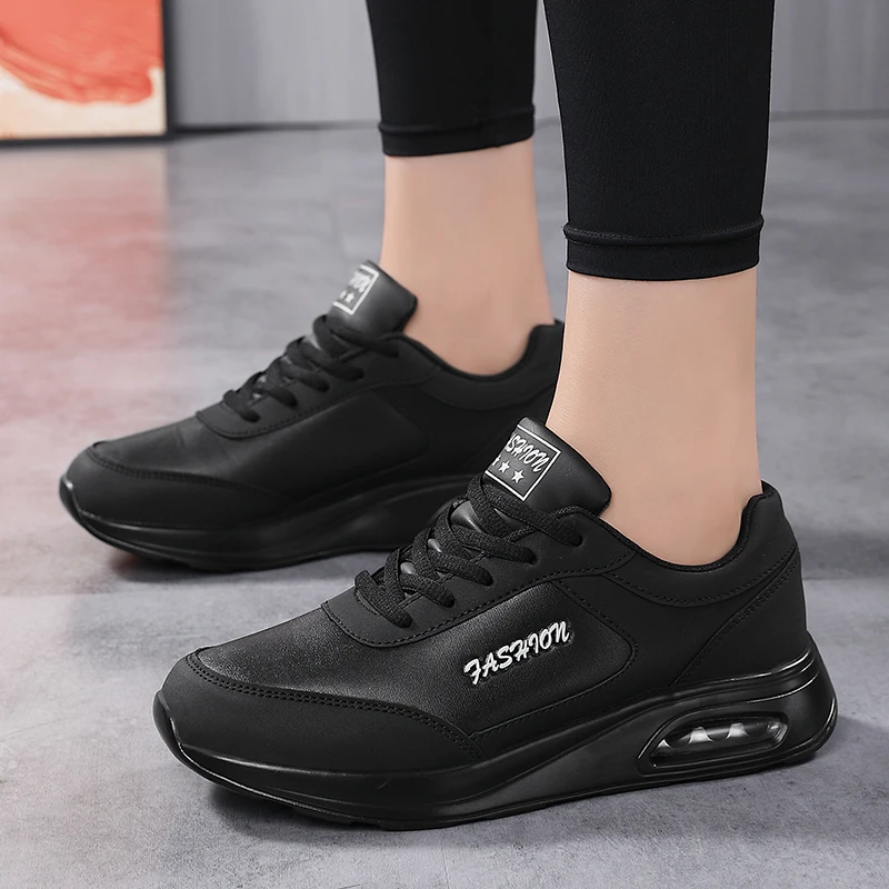 Women Air Cushion Shock Absorption Running Shoes Breathable Anti-slip Lightweight Outdoor Gym Fitness Casual Daily Wear Sneakers