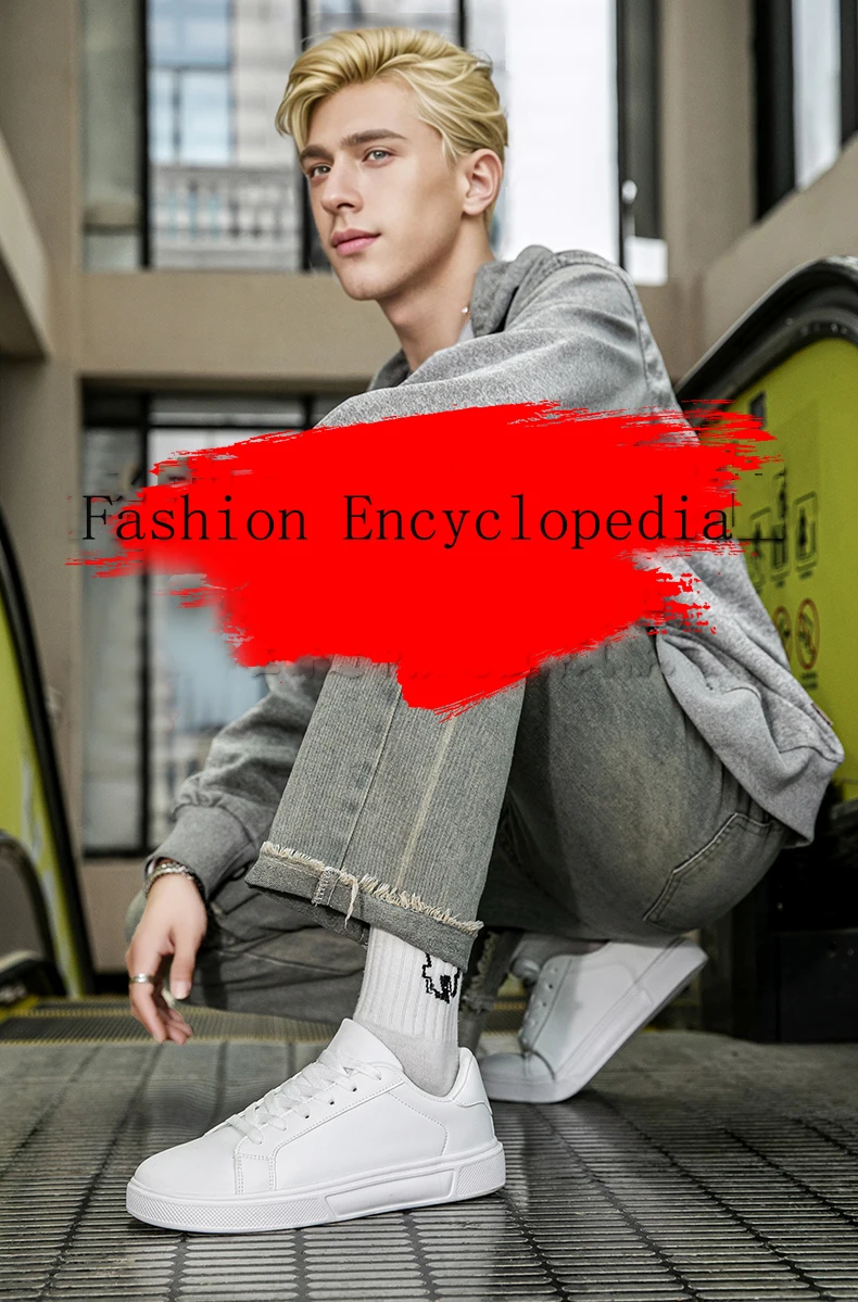 Business Casual Men’s Shoes Soft Women Shoes Comfortable Casual PU Leather Shoes for Men Autumn Solid White Men Sneakers