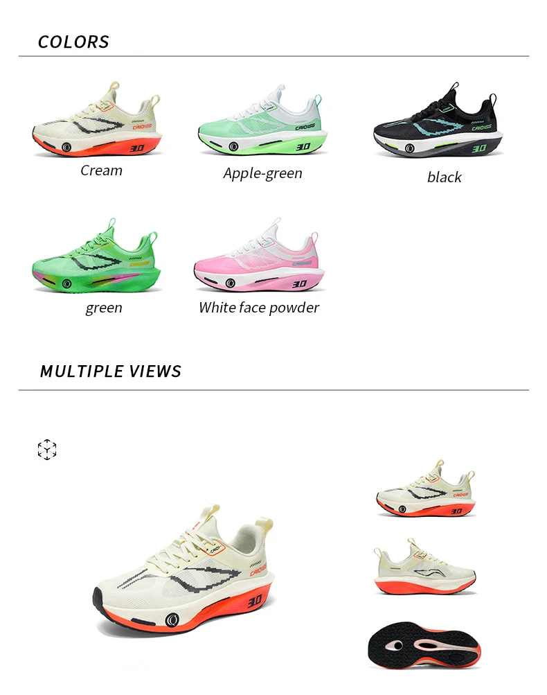 Running Shoes Carbon Board Speciality Marathon Men Sports Breathable Lightweight Women’s Comfortable Athletic Nonskid Sneakers