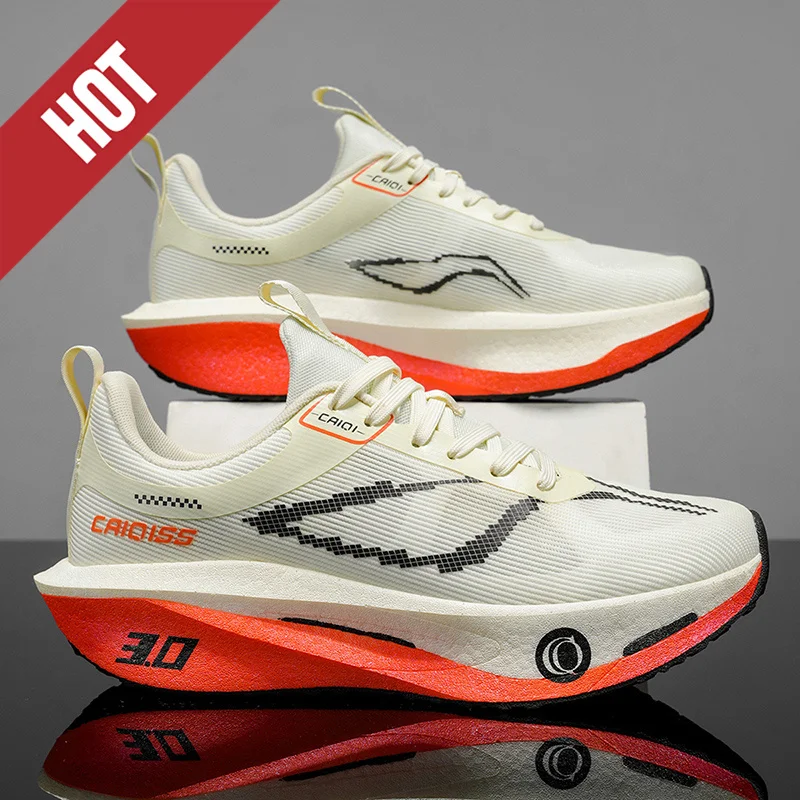 Running Shoes Carbon Board Speciality Marathon Men Sports Breathable Lightweight Women’s Comfortable Athletic Nonskid Sneakers