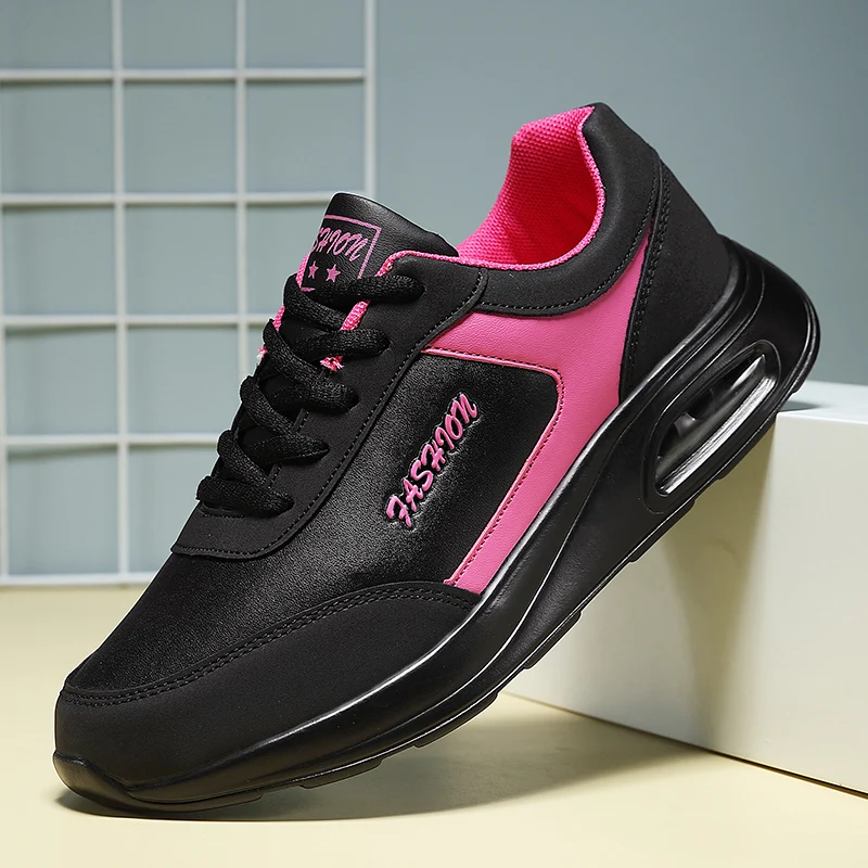 Women Air Cushion Shock Absorption Running Shoes Breathable Anti-slip Lightweight Outdoor Gym Fitness Casual Daily Wear Sneakers