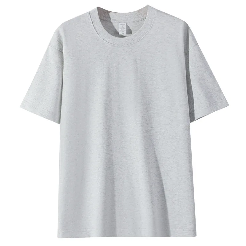 1pcs 230g Pure Cotton T-Shirt Summer Short Sleeve Tees Comfort Fashion Solid Couple’s Tops Boys Girls Casual Round Neck T Shirts