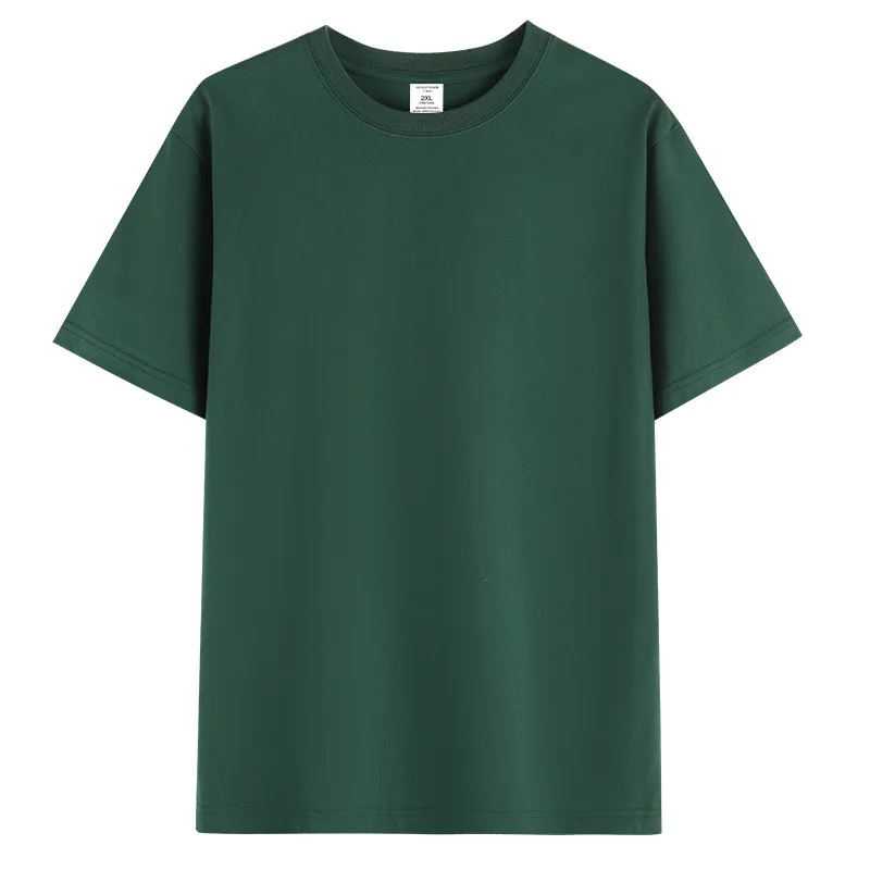 1pcs 230g Pure Cotton T-Shirt Summer Short Sleeve Tees Comfort Fashion Solid Couple’s Tops Boys Girls Casual Round Neck T Shirts