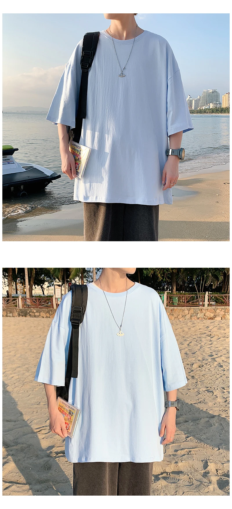 Oversized Summer Short Sleeve Men’s T Shirt New Fashion Solid Loose O-Neck T Shirts Mens Cotton Hip Hop Streetwear Top Tees 5XL
