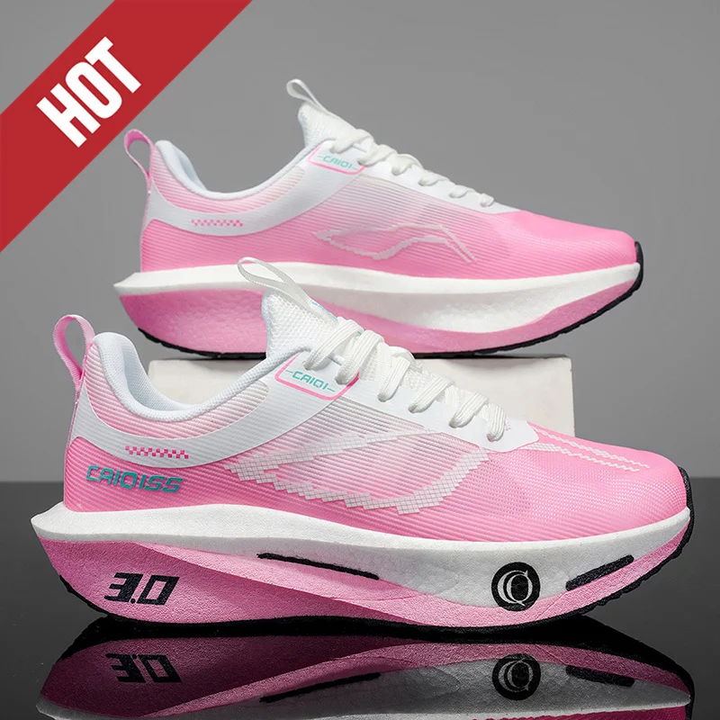 Running Shoes Carbon Board Speciality Marathon Men Sports Breathable Lightweight Women’s Comfortable Athletic Nonskid Sneakers