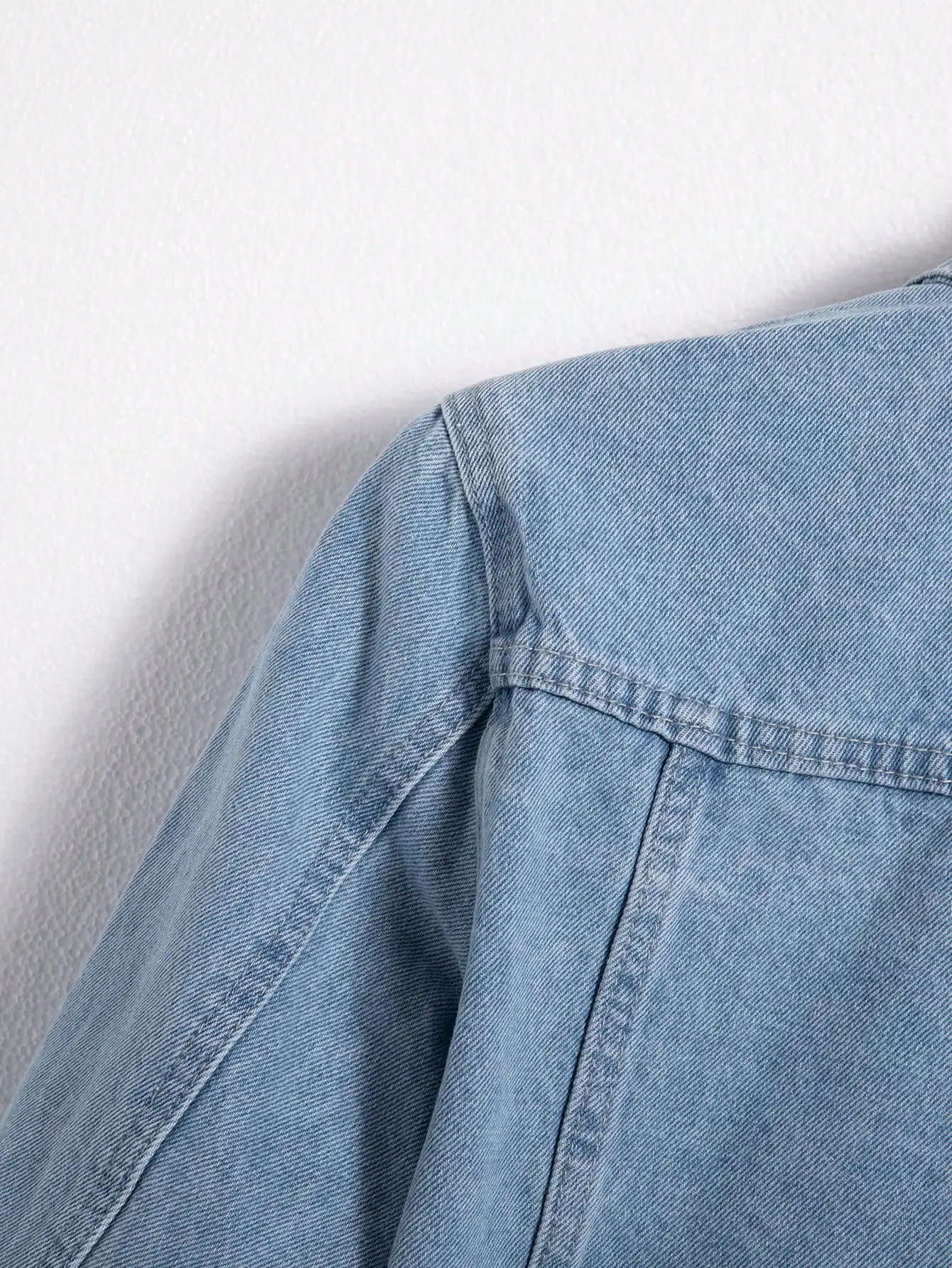 Men’s denim jacket for spring and autumn. Blue denim coat. Daily casual wear. Fashion trend.
