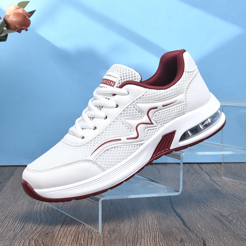 Women Air Cushion Shock Absorption Running Shoes Breathable Anti-slip Lightweight Outdoor Gym Fitness Casual Daily Wear Sneakers
