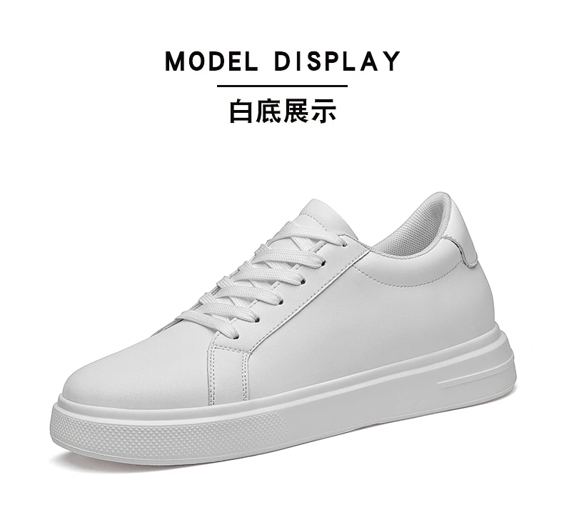 New Men’s Sneakers Elevator Shoes Heightening Height Increase Insole 6-10CM High Heels Shoes Leather Sport Shoes Men Shoes