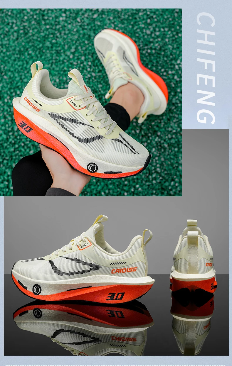 Running Shoes Carbon Board Speciality Marathon Men Sports Breathable Lightweight Women’s Comfortable Athletic Nonskid Sneakers