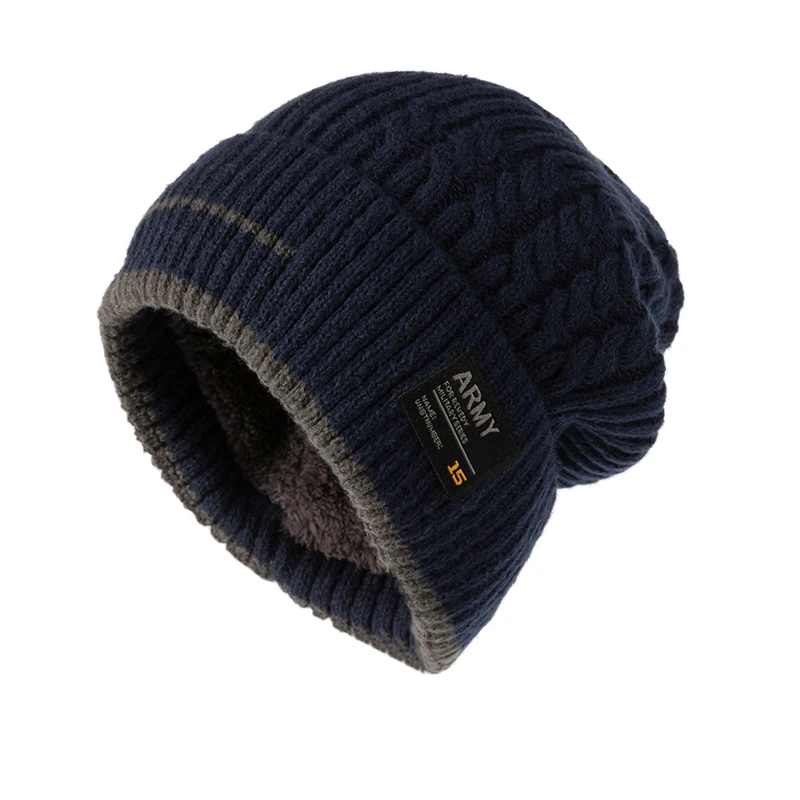 Unisex Winter Beanie Hat for Men Knitted Hat Cycling Caps Beanie Women Thick Bonnet Hats Skullies Warm Sports Hats