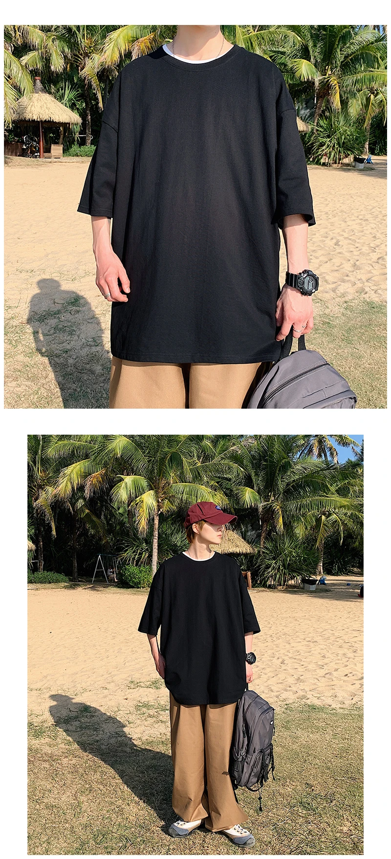 Oversized Summer Short Sleeve Men’s T Shirt New Fashion Solid Loose O-Neck T Shirts Mens Cotton Hip Hop Streetwear Top Tees 5XL
